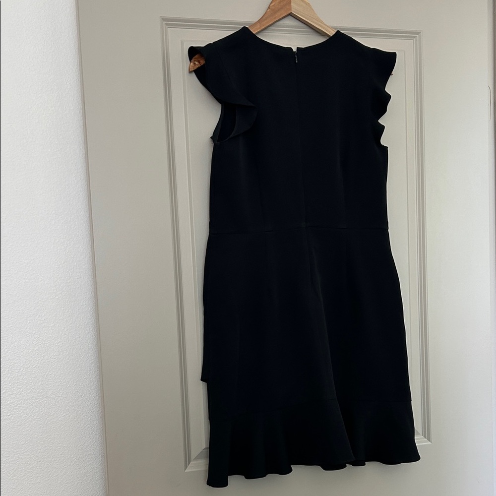 LOFT Black Ruffle Mini Dress - Picture 12 of 12